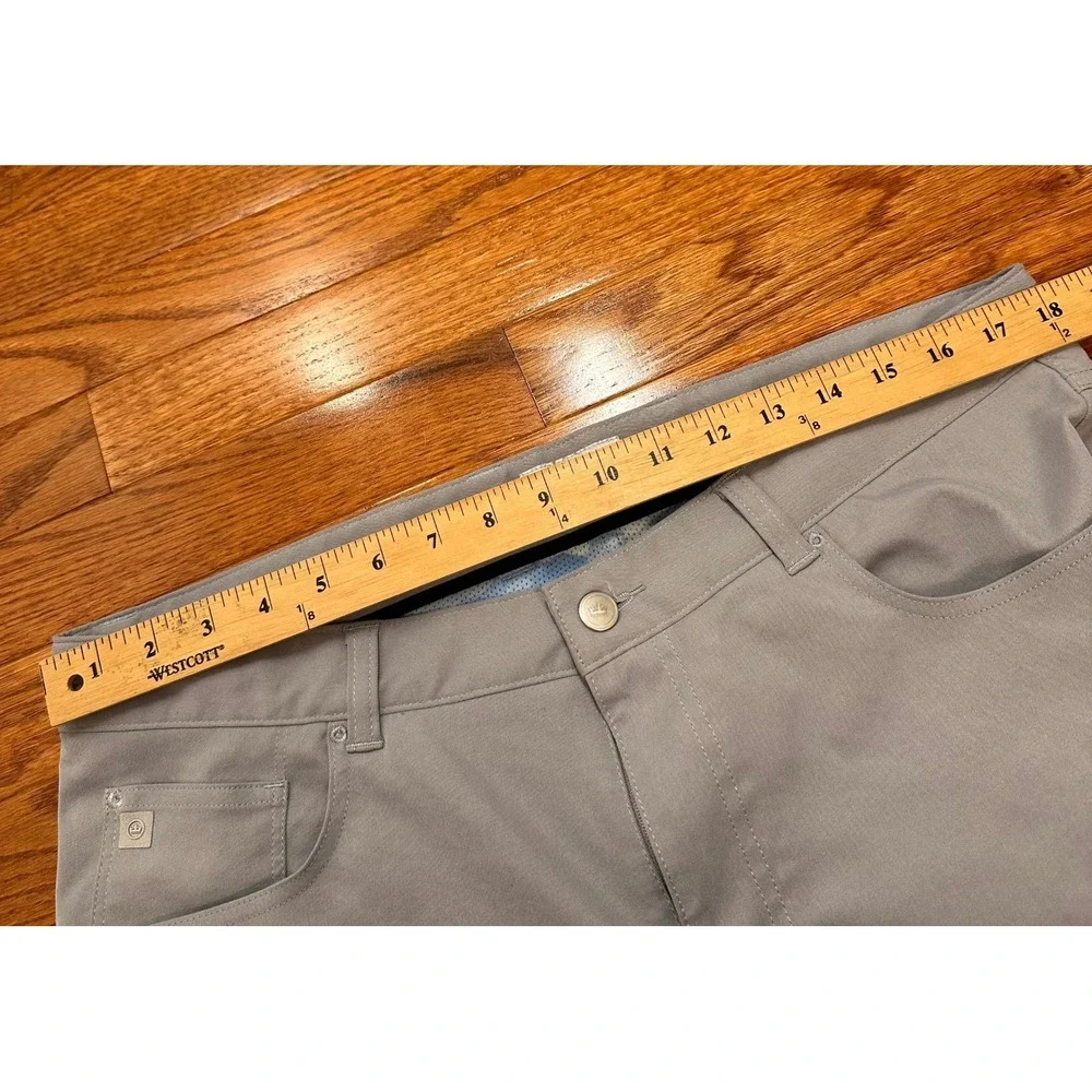 Peter Millar eb66 Performance Five Pocket Pants Fits Mens 36x28 Gale Gray Golf‎